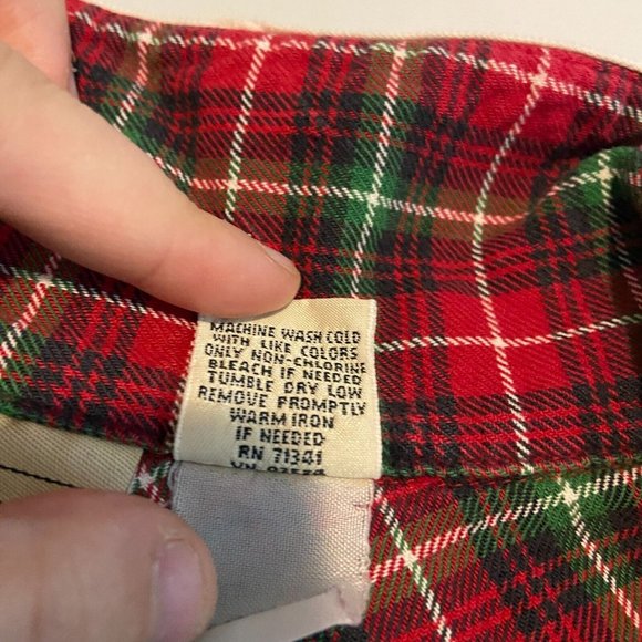 LL Bean Women LP Nightgown Night Shirt Red Plaid Sleep Gown Flannel Pajama Soft - Picture 5 of 8